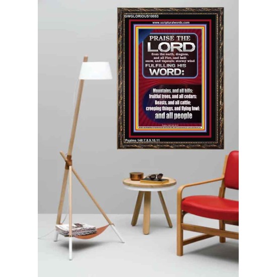 PRAISE HIM - STORMY WIND FULFILLING HIS WORD  Business Motivation Décor Picture  GWGLORIOUS10053  