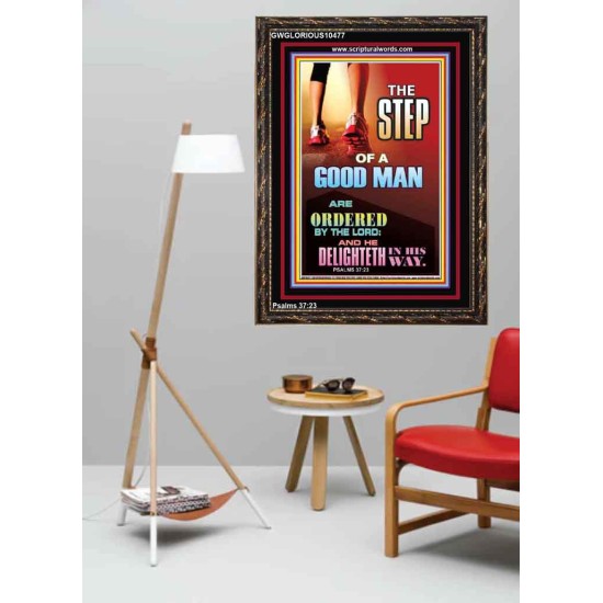 THE STEP OF A GOOD MAN  Contemporary Christian Wall Art  GWGLORIOUS10477  