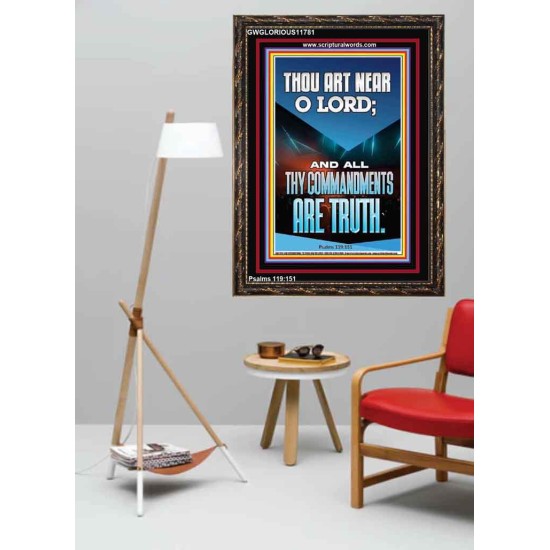 O LORD ALL THY COMMANDMENTS ARE TRUTH  Christian Quotes Portrait  GWGLORIOUS11781  