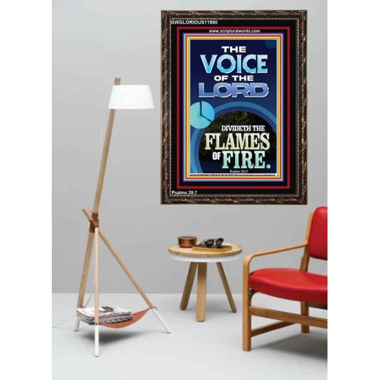 THE VOICE OF THE LORD DIVIDETH THE FLAMES OF FIRE  Christian Portrait Art  GWGLORIOUS11980  