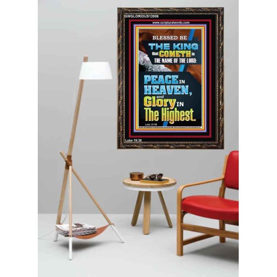 PEACE IN HEAVEN AND GLORY IN THE HIGHEST  Contemporary Christian Wall Art  GWGLORIOUS12006  