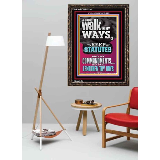 WALK IN MY WAYS AND KEEP MY COMMANDMENTS  Wall & Art Décor  GWGLORIOUS12296  