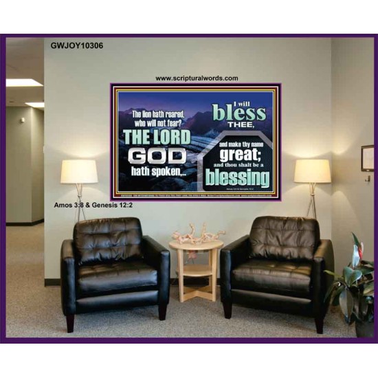 I BLESS THEE AND THOU SHALT BE A BLESSING  Custom Wall Scripture Art  GWJOY10306  