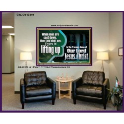 YOU ARE LIFTED UP IN CHRIST JESUS  Custom Christian Artwork Portrait  GWJOY10310  "49x37"