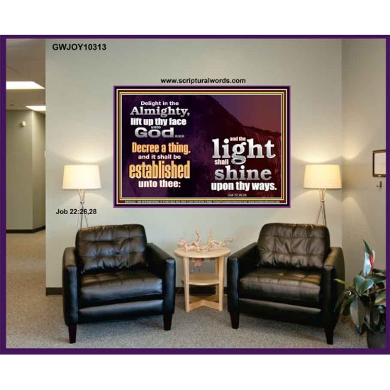 LIFT UP THY FACE UNTO GOD  Custom Modern Wall Art  GWJOY10313  