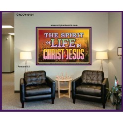 SPIRIT OF LIFE IN CHRIST JESUS  Scripture Wall Art  GWJOY10434  