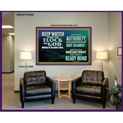WATCH THE FLOCK OF GOD IN YOUR CARE  Scriptures Décor Wall Art  GWJOY10439  "49x37"