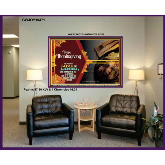 THE LORD IS GOOD HIS MERCY ENDURETH FOR EVER  Contemporary Christian Wall Art  GWJOY10471  