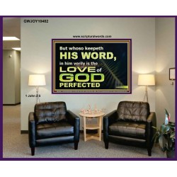 THOSE WHO KEEP THE WORD OF GOD ENJOY HIS GREAT LOVE  Bible Verses Wall Art  GWJOY10482  "49x37"