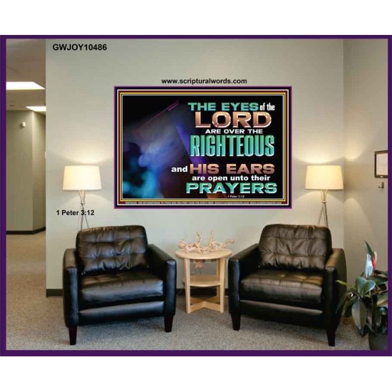 THE EYES OF THE LORD ARE OVER THE RIGHTEOUS  Religious Wall Art   GWJOY10486  