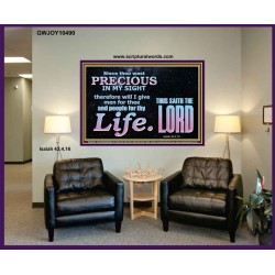 YOU ARE PRECIOUS IN THE SIGHT OF THE LIVING GOD  Modern Christian Wall Décor  GWJOY10490  "49x37"