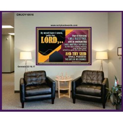 IN BLESSING I WILL BLESS THEE  Religious Wall Art   GWJOY10516  "49x37"