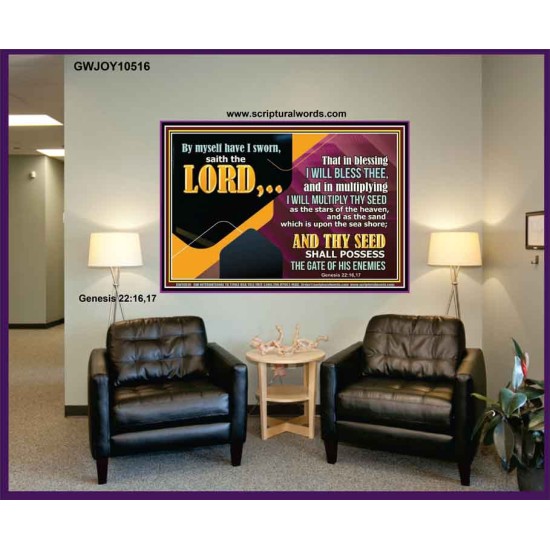 IN BLESSING I WILL BLESS THEE  Religious Wall Art   GWJOY10516  