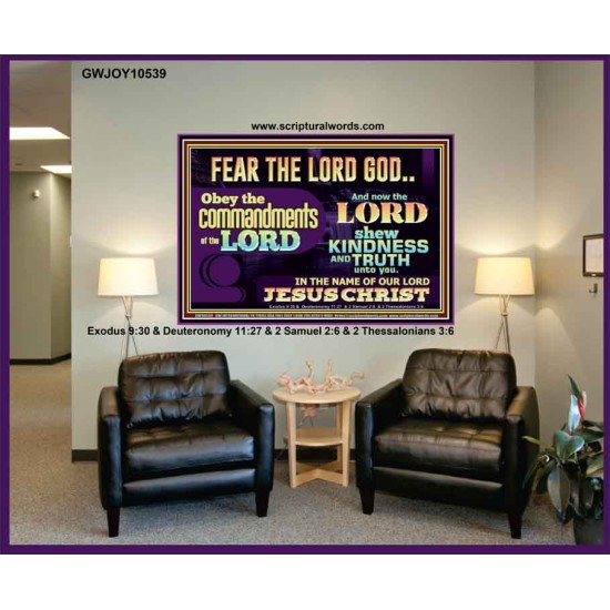 OBEY THE COMMANDMENT OF THE LORD  Contemporary Christian Wall Art Portrait  GWJOY10539  