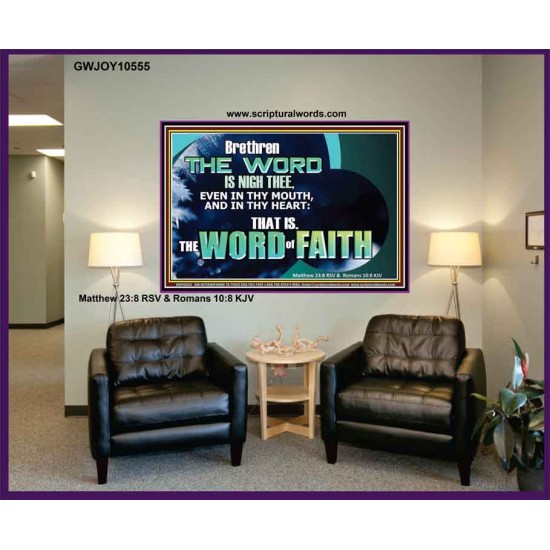 THE WORD IS NIGH THEE  Christian Quotes Portrait  GWJOY10555  