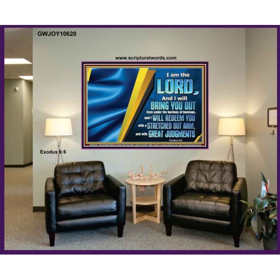 I WILL REDEEM YOU WITH A STRETCHED OUT ARM  New Wall Décor  GWJOY10620  