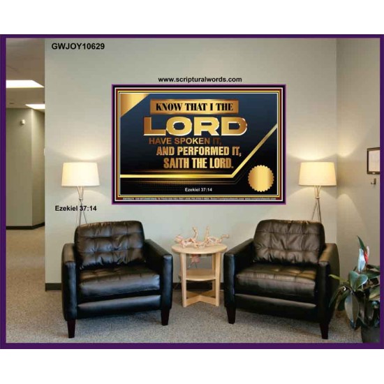 THE LORD HAVE SPOKEN IT AND PERFORMED IT  Inspirational Bible Verse Portrait  GWJOY10629  