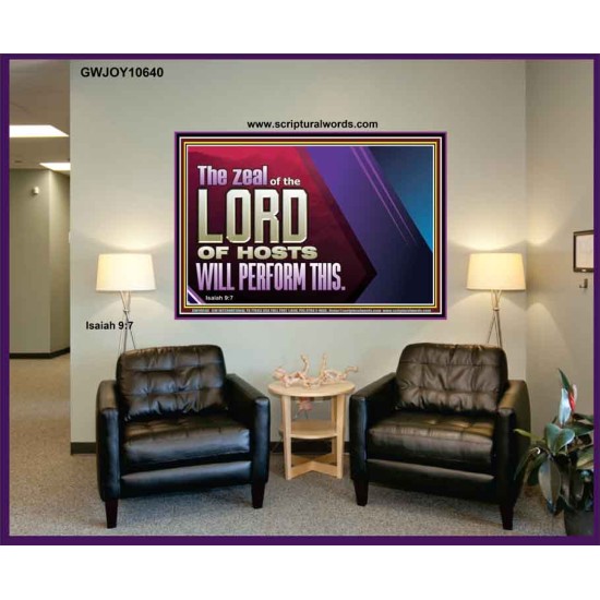 THE ZEAL OF THE LORD OF HOSTS  Printable Bible Verses to Portrait  GWJOY10640  