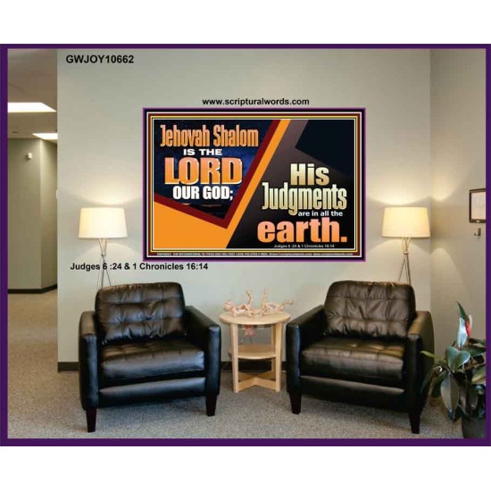 JEHOVAH SHALOM IS THE LORD OUR GOD  Ultimate Inspirational Wall Art Portrait  GWJOY10662  