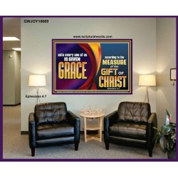 A GIVEN GRACE ACCORDING TO THE MEASURE OF THE GIFT OF CHRIST  Children Room Wall Portrait  GWJOY10669  "49x37"