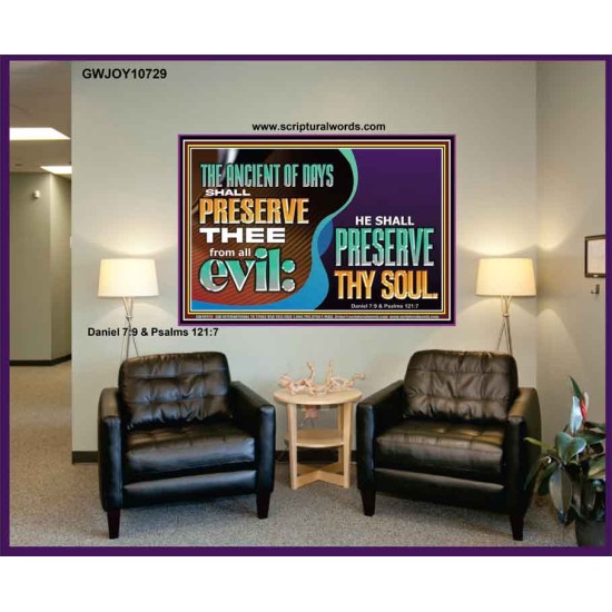 THE ANCIENT OF DAYS SHALL PRESERVE THEE FROM ALL EVIL  Scriptures Wall Art  GWJOY10729  