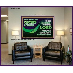 FOR I KNOW THE THOUGHTS THAT I THINK TOWARD YOU  Christian Wall Art Wall Art  GWJOY10781  "49x37"
