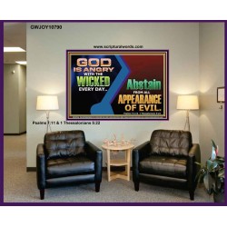 GOD IS ANGRY WITH THE WICKED EVERY DAY  Biblical Paintings Portrait  GWJOY10790  "49x37"