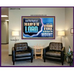 THE SIGHT OF THE GLORY OF THE LORD IS LIKE A DEVOURING FIRE ON THE TOP OF THE MOUNT  Righteous Living Christian Picture  GWJOY11748  "49x37"