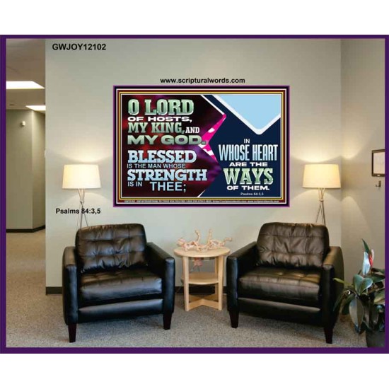BLESSED IS THE MAN WHOSE STRENGTH IS IN THEE  Portrait Christian Wall Art  GWJOY12102  