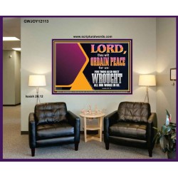 THE LORD WILL ORDAIN PEACE FOR US  Large Wall Accents & Wall Portrait  GWJOY12113  "49x37"