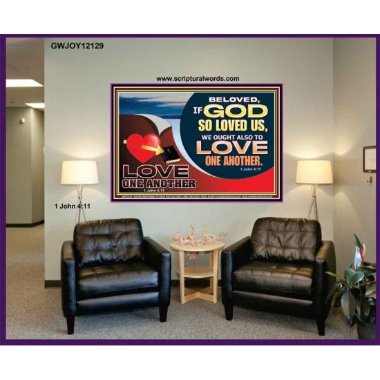 LOVE ONE ANOTHER  Custom Contemporary Christian Wall Art  GWJOY12129  