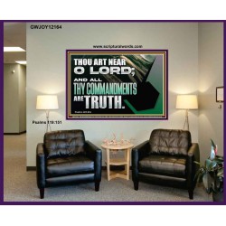 ALL THY COMMANDMENTS ARE TRUTH O LORD  Inspirational Bible Verse Portrait  GWJOY12164  "49x37"