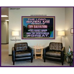 THY RIGHT HAND HATH HOLDEN ME UP  Ultimate Inspirational Wall Art Portrait  GWJOY12377  "49x37"