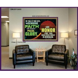 YOUR GENUINE FAITH WILL RESULT IN PRAISE GLORY AND HONOR  Children Room  GWJOY12433  