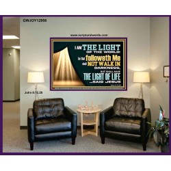 HE THAT FOLLOWETH ME SHALL NOT WALK IN DARKNESS  Modern Christian Wall Décor  GWJOY12956  "49x37"