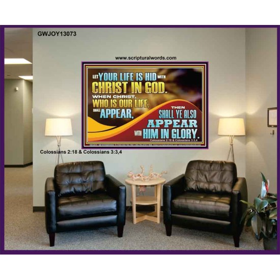 WHEN CHRIST WHO IS OUR LIFE SHALL APPEAR  Children Room Wall Portrait  GWJOY13073  