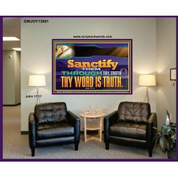 SANCTIFY THEM THROUGH THY TRUTH THY WORD IS TRUTH  Church Office Portrait  GWJOY13081  