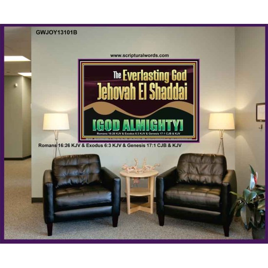 EVERLASTING GOD JEHOVAH EL SHADDAI GOD ALMIGHTY   Scripture Art Portrait  GWJOY13101B  