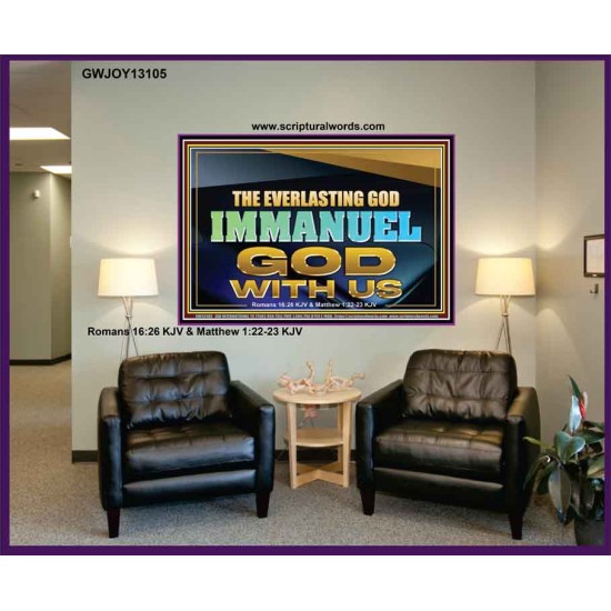 EVERLASTING GOD IMMANUEL..GOD WITH US  Contemporary Christian Wall Art Portrait  GWJOY13105  