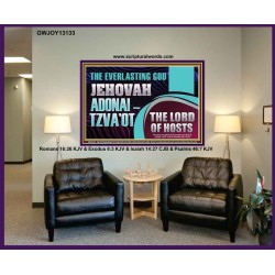 THE EVERLASTING GOD JEHOVAH ADONAI  TZVAOT THE LORD OF HOSTS  Contemporary Christian Print  GWJOY13133  "49x37"