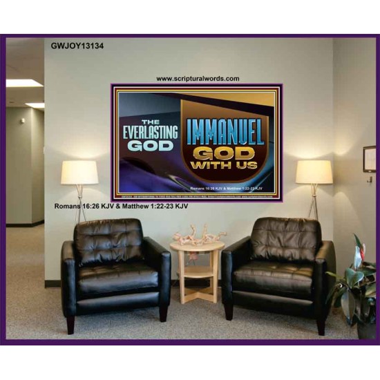 THE EVERLASTING GOD IMMANUEL..GOD WITH US  Contemporary Christian Wall Art Portrait  GWJOY13134  