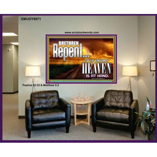 THE KINGDOM OF HEAVEN IS AT HAND  Children Room Portrait  GWJOY9571  