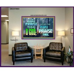 LET THE PEOPLE PRAISE THEE O GOD  Kitchen Wall Décor  GWJOY9603  "49x37"