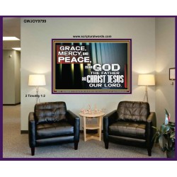 GRACE MERCY AND PEACE UNTO YOU  Bible Verse Portrait  GWJOY9799  "49x37"