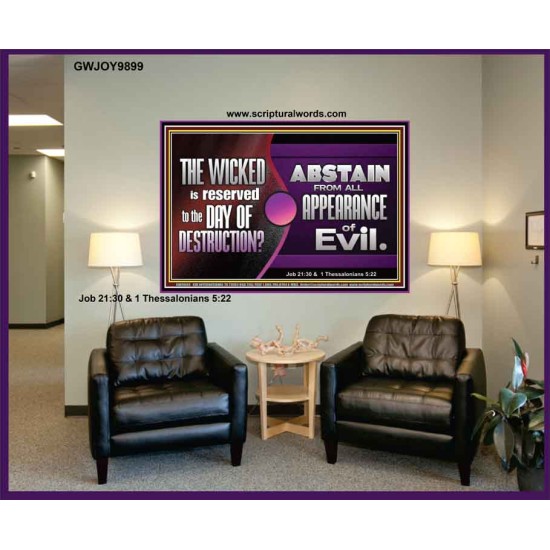 THE WICKED RESERVED FOR DAY OF DESTRUCTION  Portrait Scripture Décor  GWJOY9899  