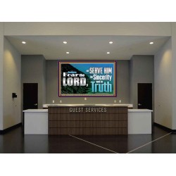 SERVE THE LORD IN SINCERITY AND TRUTH  Custom Inspiration Bible Verse Portrait  GWJOY10322  "49x37"