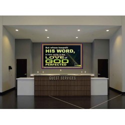 THOSE WHO KEEP THE WORD OF GOD ENJOY HIS GREAT LOVE  Bible Verses Wall Art  GWJOY10482  "49x37"