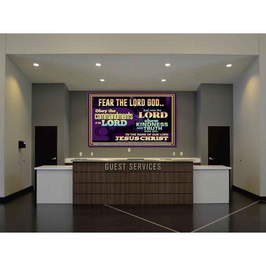OBEY THE COMMANDMENT OF THE LORD  Contemporary Christian Wall Art Portrait  GWJOY10539  