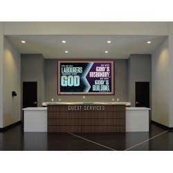 BE GOD'S HUSBANDRY AND GOD'S BUILDING  Large Scriptural Wall Art  GWJOY10643  "49x37"