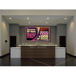 REVERE MY NAME AND REVERENTLY FEAR THE GOD OF ISRAEL  Scriptures Décor Wall Art  GWJOY10734  "49x37"